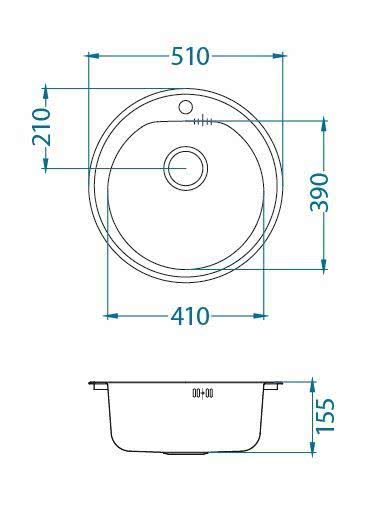 Мойка для кухни Alveus Form 30 (Satin) слив 90 мм