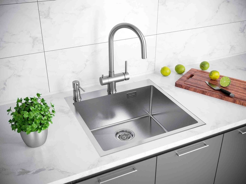 Мойка для кухни Paulmark BRIM-EDGE PM775951-BS брашированная нерж. сталь