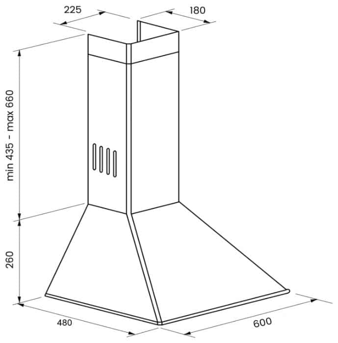 Каминная вытяжка Kuppersberg ONDA 60 CB