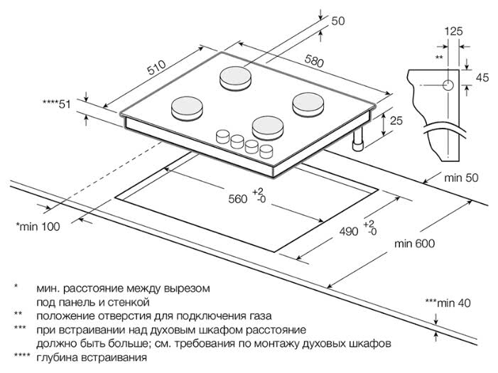 Газовая варочная панель GRAUDE GSK 60.1 EM