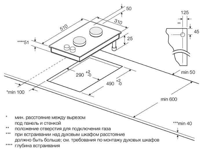 Газовая варочная панель GRAUDE GS 30.1 S