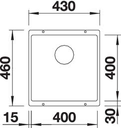 Кухонная мойка Blanco SUBLINE 400-U Silgranit серый беж, отводная арматура InFino 523429