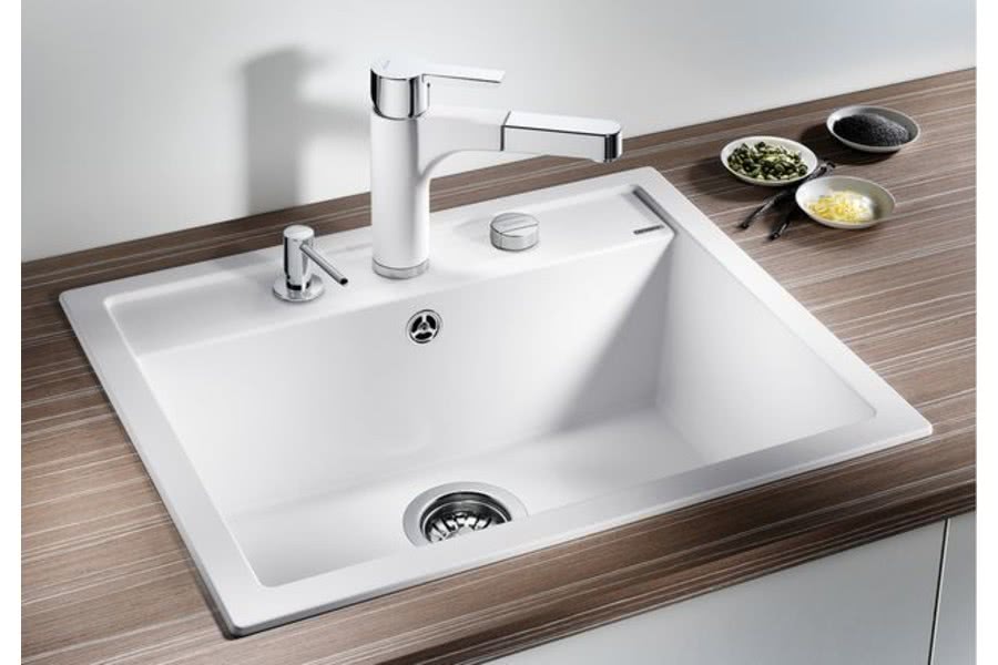 Кухонная мойка Blanco Dalago 6 Silgranit серый беж клапан-автомат 517320