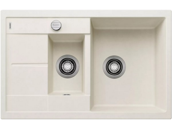 Кухонная мойка Blanco METRA 6 S Compact Silgranit мягкий белый клапан-автомат 527114