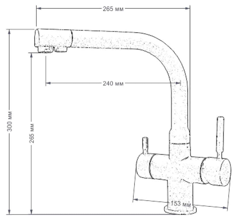 Смеситель для кухни Seaman Barcelone SSL-5383 Gun