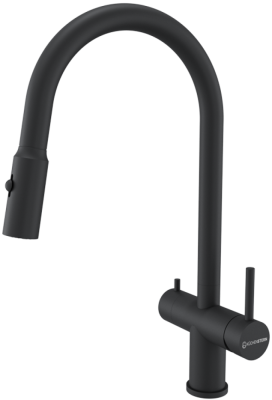Смеситель для кухни Kuchenstern BRUNN-FS черный 751BL80