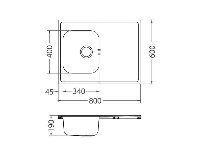 Мойка для кухни Alveus Classic Pro 30 SAT-90 800X600