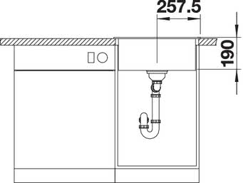 Кухонная мойка Blanco Dalago 5 Silgranit серый беж клапан-автомат 518528