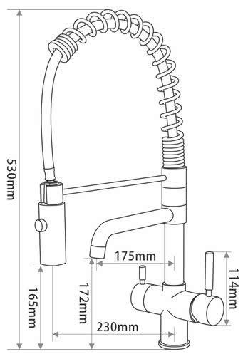 Смеситель для кухни Seaman Barcelone SSL-5370 Water