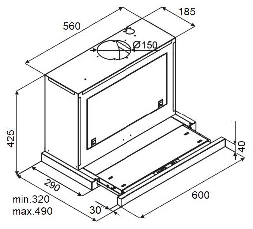 Встраиваемая вытяжка Kuppersberg SLIMBOX 60 GW