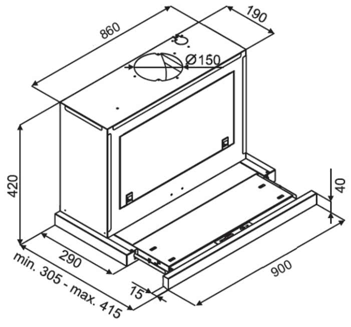 Встраиваемая вытяжка Kuppersberg SLIMBOX 90 X
