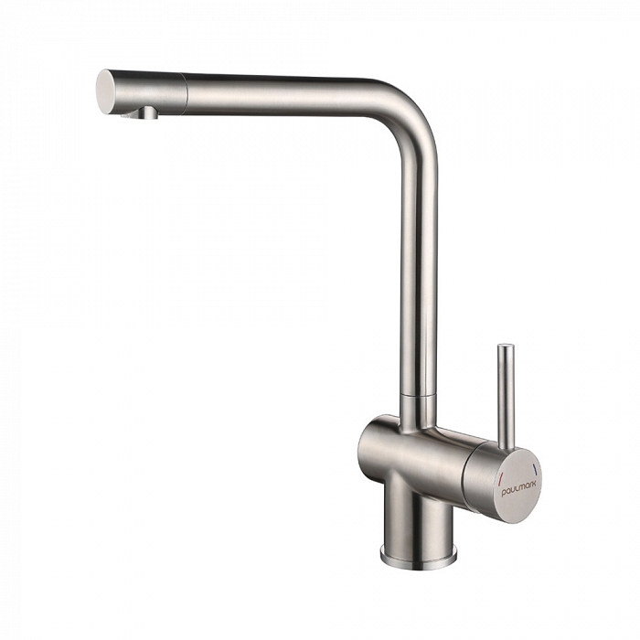 Смеситель для кухни Paulmark SPRING Sp212067-BS нержавеющая сталь