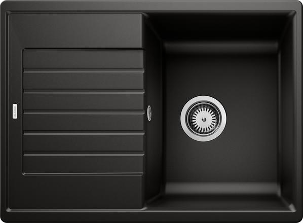 Кухонная мойка Blanco ZIA 45 S Compact Silgranit черный стоп-вентиль 526009