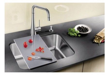 Разделочная доска  Blanco арт. 227697 стекло серебристое