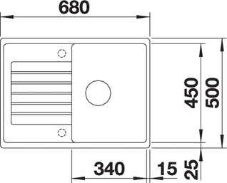 Кухонная мойка Blanco ZIA 45 S Compact Silgranit белый стоп-вентиль 524725