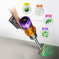 Пылесос Dyson V12 Detect slim absolute (SV30), yellow/nickel