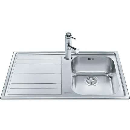 Мойка для кухни Smeg LE861S-2 матовая (крыло слева)