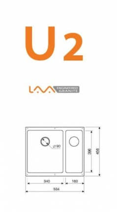 Мойка для кухни Lava U.2 LATTE белый
