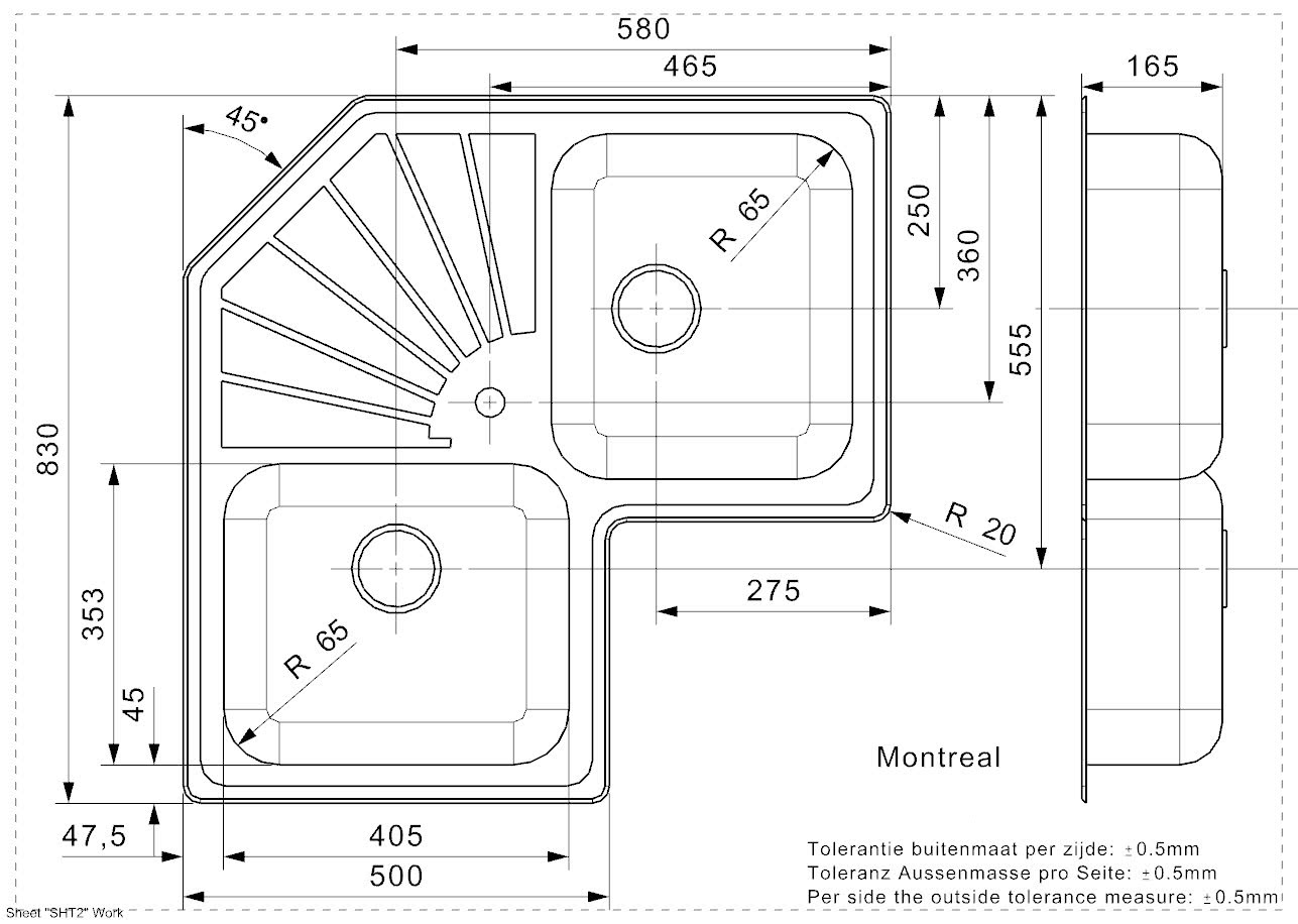 Мойка кухонная Reginox Montreal Lux KGOKG сталь