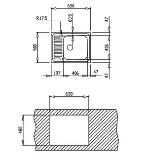 Мойка для кухни Teka Classic 1B 1/2D, микротекстура