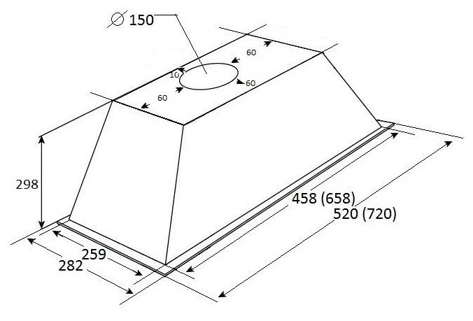 Встраиваемая вытяжка Kuppersberg INLINEA 72 C