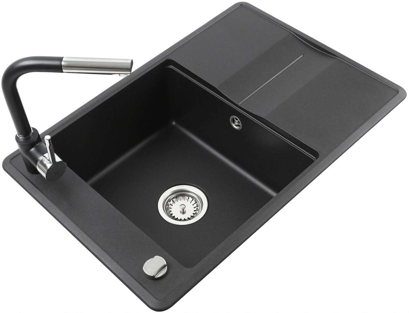 Мойка для кухни Teka Estela 50 B-TQ black metallic, клапан-автомат