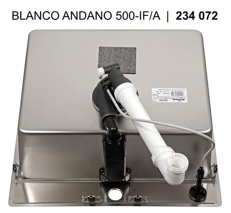Кухонная мойка Blanco ANDANO 500-IF/A нержавеющая сталь, зеркальная полировка, стоп-вентиль 525245