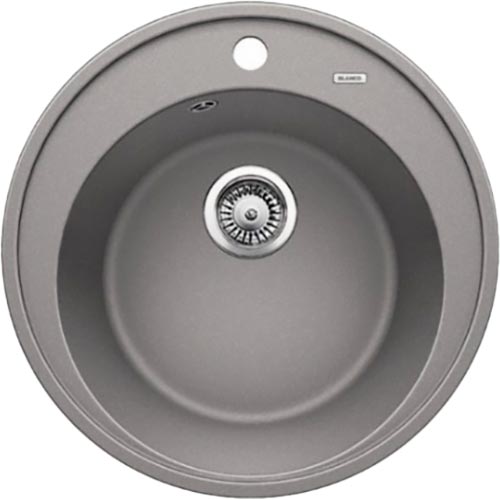 Кухонная мойка Blanco RIONA 45 Silgranit алюметаллик стоп-вентиль 521397