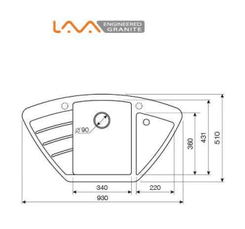 Мойка для кухни Lava A.2 SCANDIC серый