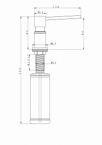 Дозатор для моющего средства Paulmark KRAFT D003-431 белый матовый