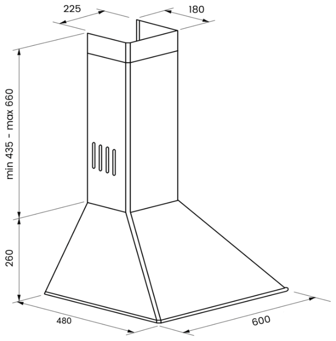 Каминная вытяжка Kuppersberg ONDA 60 W