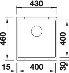 Кухонная мойка Blanco ROTAN 400-U Silgranit антрацит, стоп-вентиль 521332