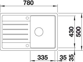 Кухонная мойка Blanco LEGRA 45 S Silgranit антрацит стоп-вентиль 522201
