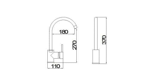 Смеситель для кухни Oulin OL-8006 хром