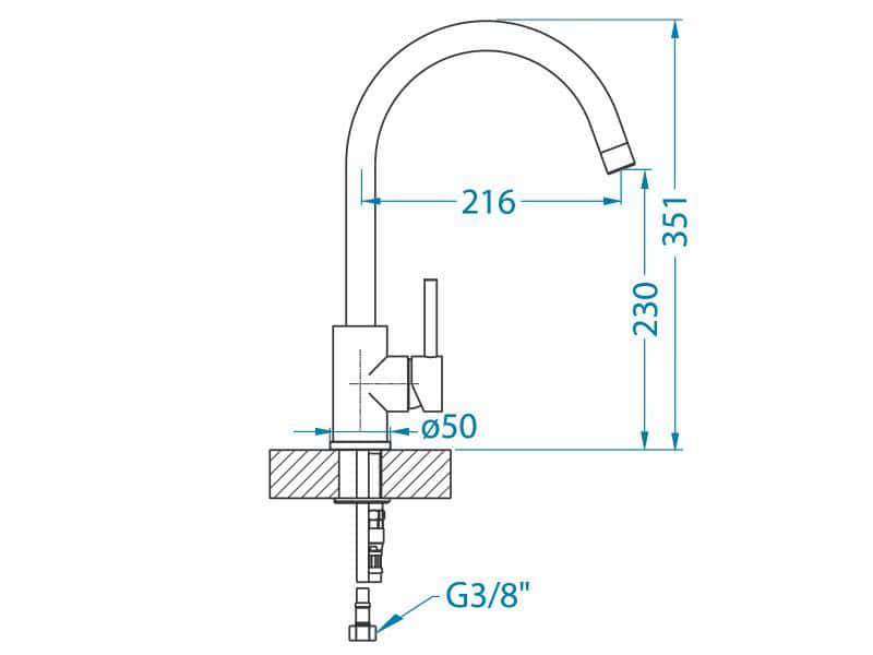 Смеситель для кухни Alveus Elza Granital G05M Twilight