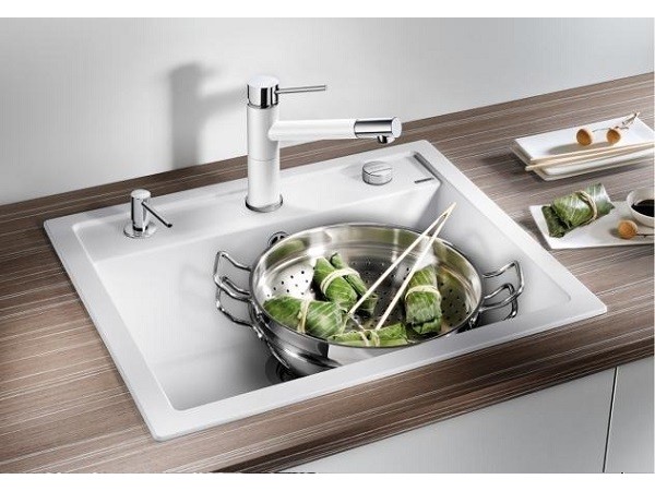 Кухонная мойка Blanco Dalago 6 Silgranit вулканический серый клапан-автомат 527246