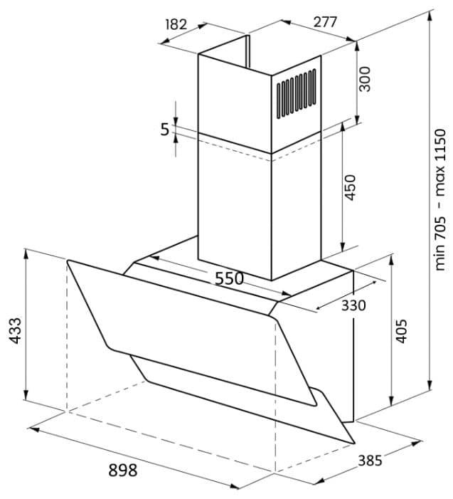 Каминная вытяжка Kuppersberg F 912 B