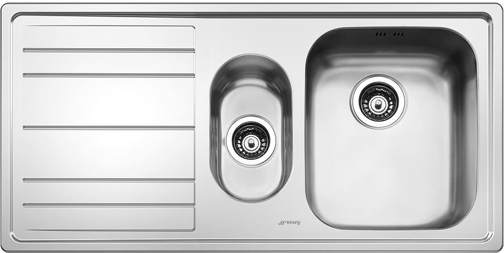 Мойка Smeg LE102S-2 из нержавеющей стали, матовая (крыло слева)