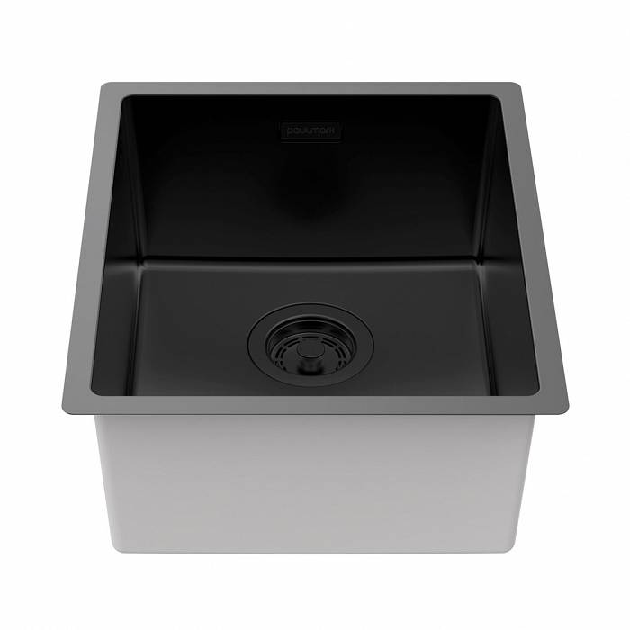 Кухонная мойка Paulmark LASSAN 38 UNI LA38-MBN матовый черный NANO-PVD