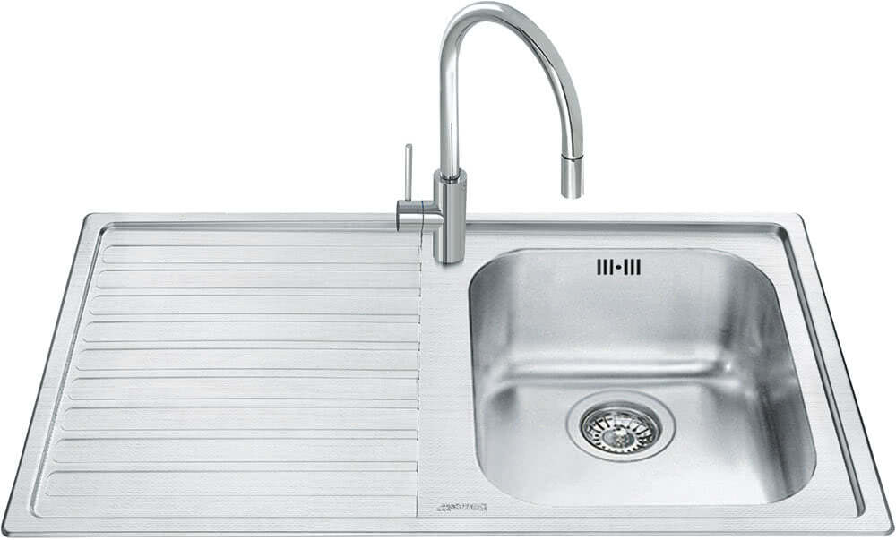 Мойка Smeg LM861S-2 из нержавеющей стали, микродекор