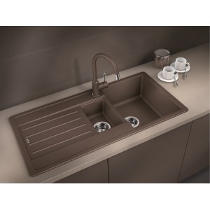 Кухонная мойка Blanco LEGRA 6S Silgranit черный стоп-вентиль 526086
