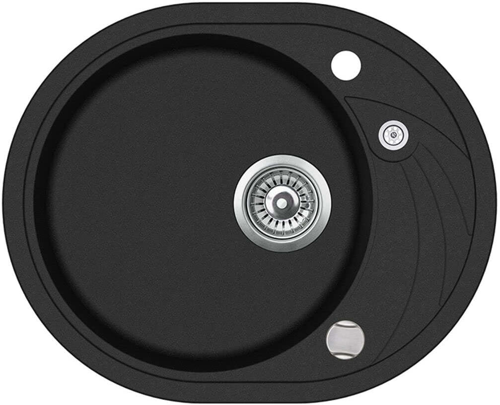 Мойка для кухни Teka Clave 45 S-TQ black metallic, клапан-автомат