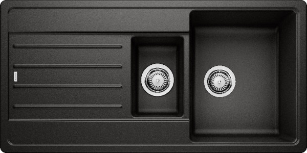 Кухонная мойка Blanco LEGRA 6S Silgranit черный стоп-вентиль 526086