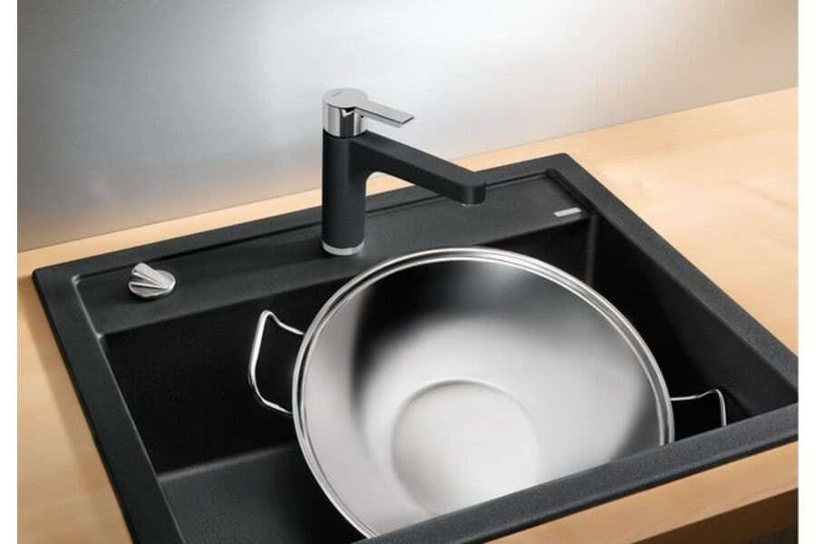 Кухонная мойка Blanco Dalago 6 Silgranit тёмная скала клапан-автомат 518850