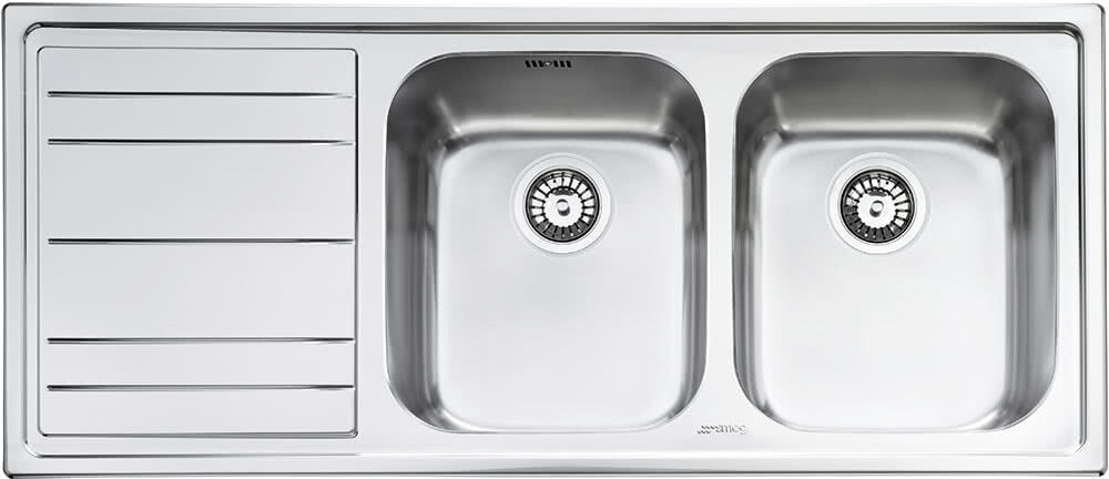 Мойка для кухни Smeg LE116S-2 матовая (крыло слева)