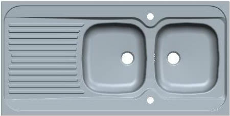 Мойка для кухни Alveus Classic 100 SAT-60 1200X600 правая